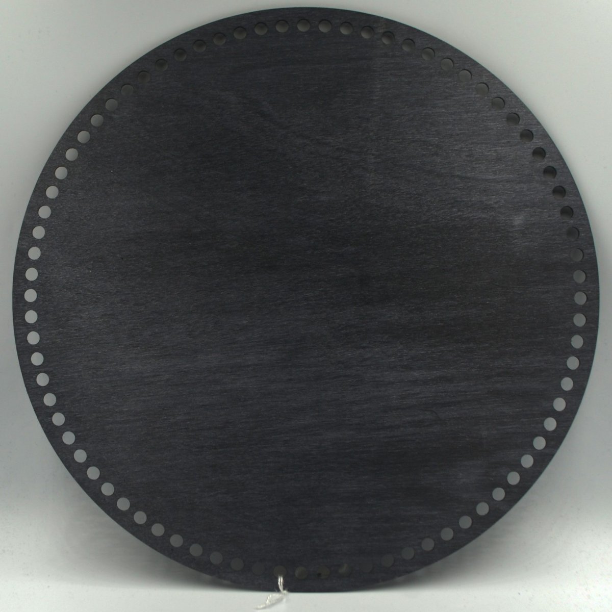 Botten till virkad väska i trä, svartbetsad, diameter 25cm, artikel 244-005-1 - Bild 2