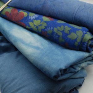 Batikfärgade lakan/påslakan, blåa toner, 2,2kg, artikel 440-032