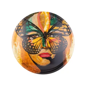 Bricka 46 cm Golden Butterfly