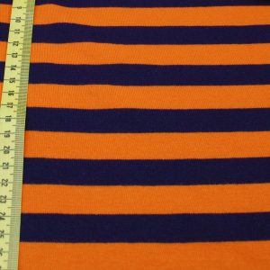 Tyg randigt orange/lila 650-022