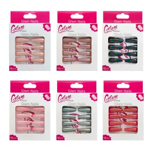 Ballerina false nails chrome