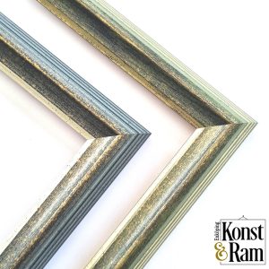 Ram 'Gustav lll' Blåguld melerad & Grönguld melerad 30 mm