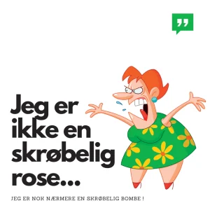 Inte en skör ros - Kylskåpsmagnet 8x8 cm