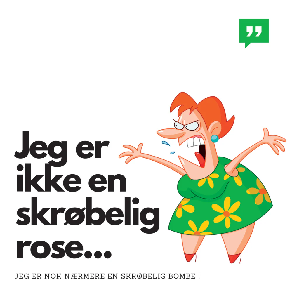 Inte en skör ros - Kylskåpsmagnet 8x8 cm